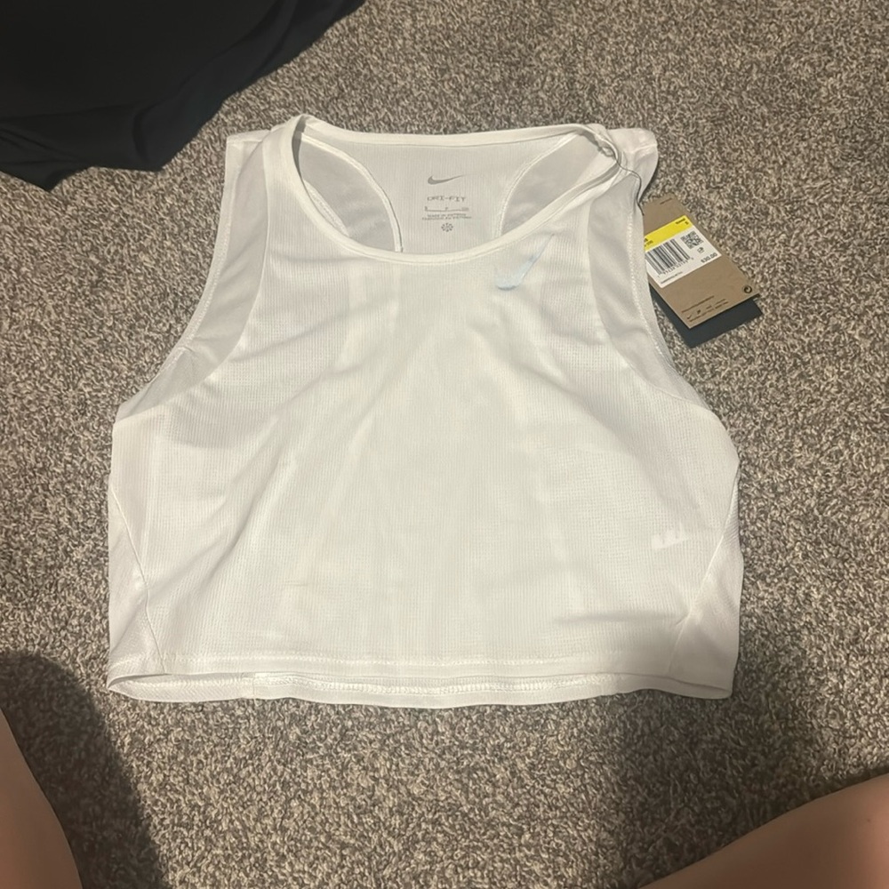 cropped dry fit tank top - nike